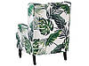 Крісло SANDSET з біло-зеленим листям і підставкою для ніг, фото 5