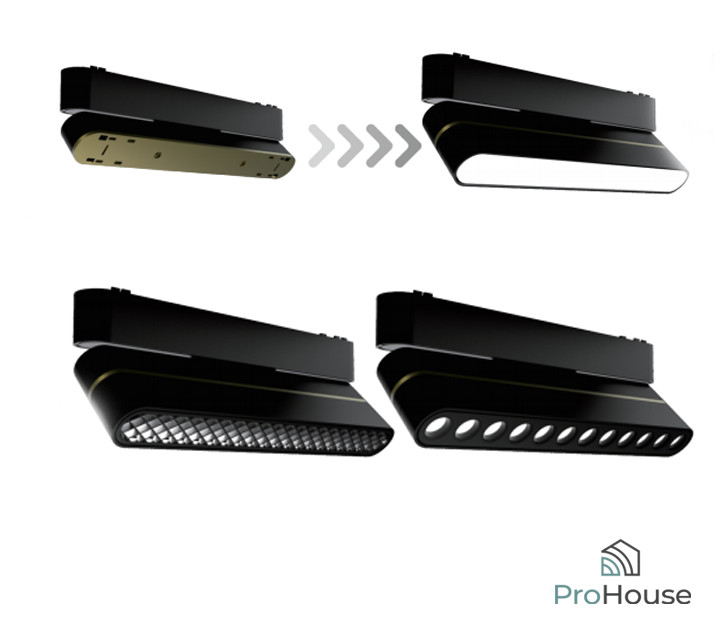 Магнитный трековый светильник ProHouse Slim Flex-12W