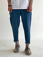 Мужские стильные качественные джинсы МОМ (синие). Мужские турецкие джинсы