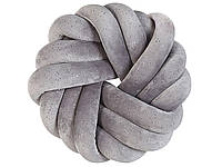 Велюровая декоративная подушка супель с блестками 30 х 30 см Серый АКОЛА