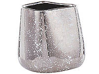 Керамическая ваза декоративная, 20 см, серебро CIRTA