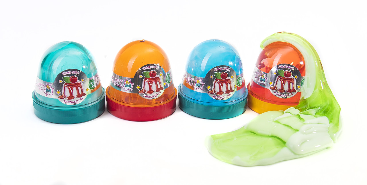 Лизун-антистрес Pannacotta TM Mr.Boo 80040 Панакота 2 кольори в баці 120 г слайм м'ялка жмакалка тягучка ОКТО
