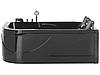 Ліва кутова LED ванна з гідромасажем 170 х 119 см Black BAYAMO, фото 7