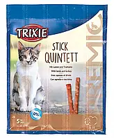 Trixie TX-42723 Premio Stick Quintett 5шт - палички ягня-індичка для кішок, 5 штук