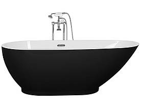 Окремо стояча ванна 173 х 82 см чорно-біла GUIANA