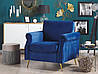 Оксамитове темно-синє крісло VIETAS, фото 2