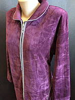 Плюшевий теплий халат з коміром