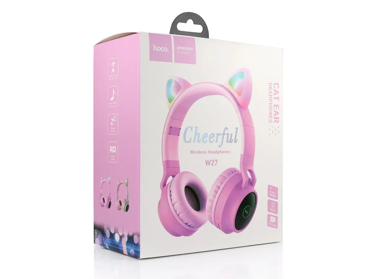 Навушники накладні Bluetooth з вушками W27 30шт 8727, фото 1