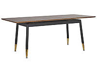Раздвижной обеденный стол 160/200 x 90 см из темного дерева с черным КАЛИФОРНИЯ