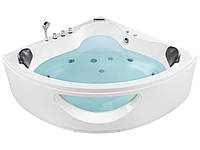 Угловая ванна Whirlpool LED 150 x 150 см белая TOCOA II