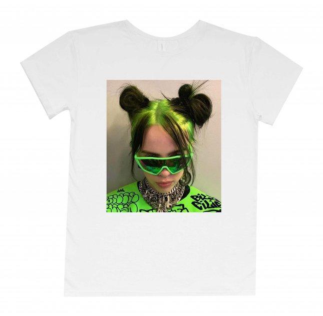 Футболка Біллі Айлиш Billie Eilish Біла Розмір
