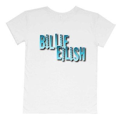 Футболка Біллі Айлиш Billie Eilish Напис Біла Розмір