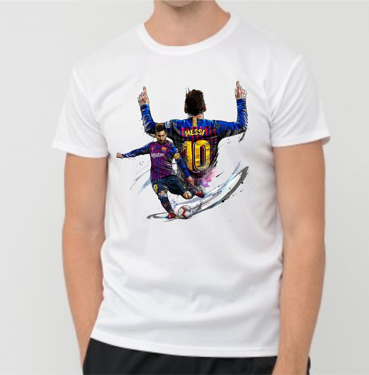 Футболка чоловіча Messi футбольна Ліонель Мессі №9 Біла Розмір