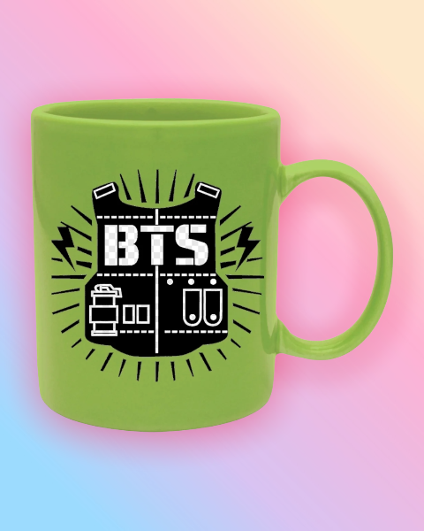 Кружка Чашка Bangtan boys БТС BTS Зелена