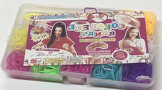 Набір резинок для плетіння, Резиночки в коробці12 кольорів