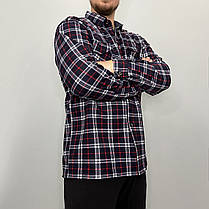 Рубашка чоловіча зимна на хутра XL - 5XL Рубаха тепла на гудзиках Ao longcom, фото 4