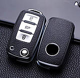 Силіконовий чехол для викидного ключа VW Volkswagen Passat Golf Jetta Polo захист на брелок ключів, фото 4