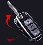 Силіконовий чехол для викидного ключа VW Volkswagen Passat Golf Jetta Polo захист на брелок ключів, фото 6