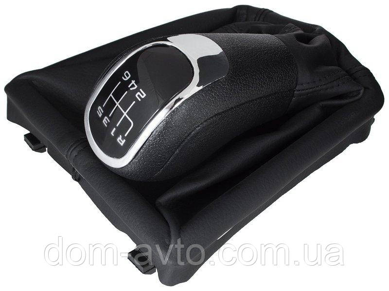Skoda Octavia II 09-12 ручка КПП + сильфон з рамою 6 ПЕРЕДАЧ