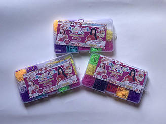 Набір резинок для плетіння, Резиночки в коробці12 кольорів