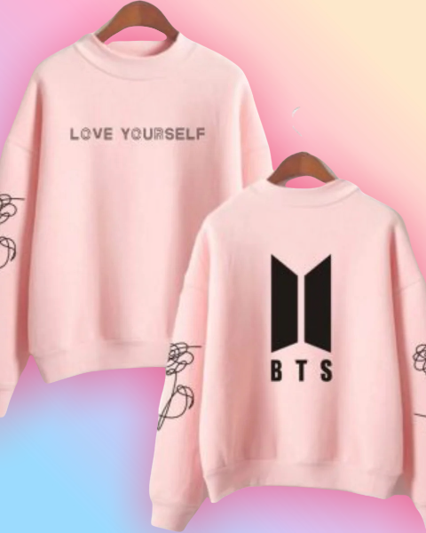Світшот Толстовка Bangtan boys БТС BTS Рожевий Розмір