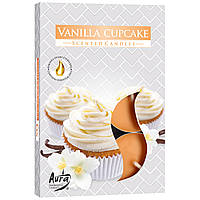 Свеча таблетка ароматическая Vanilla cupcake, Bispol. В наборе 6 штук. Польша.(48)