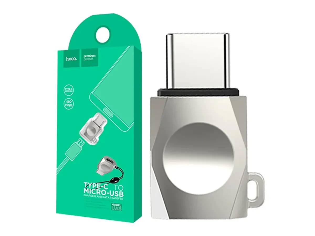 Перехідник конвертер micro USB - Type-C Hoco (уп. 32шт) UA8 320шт 9121, фото 1