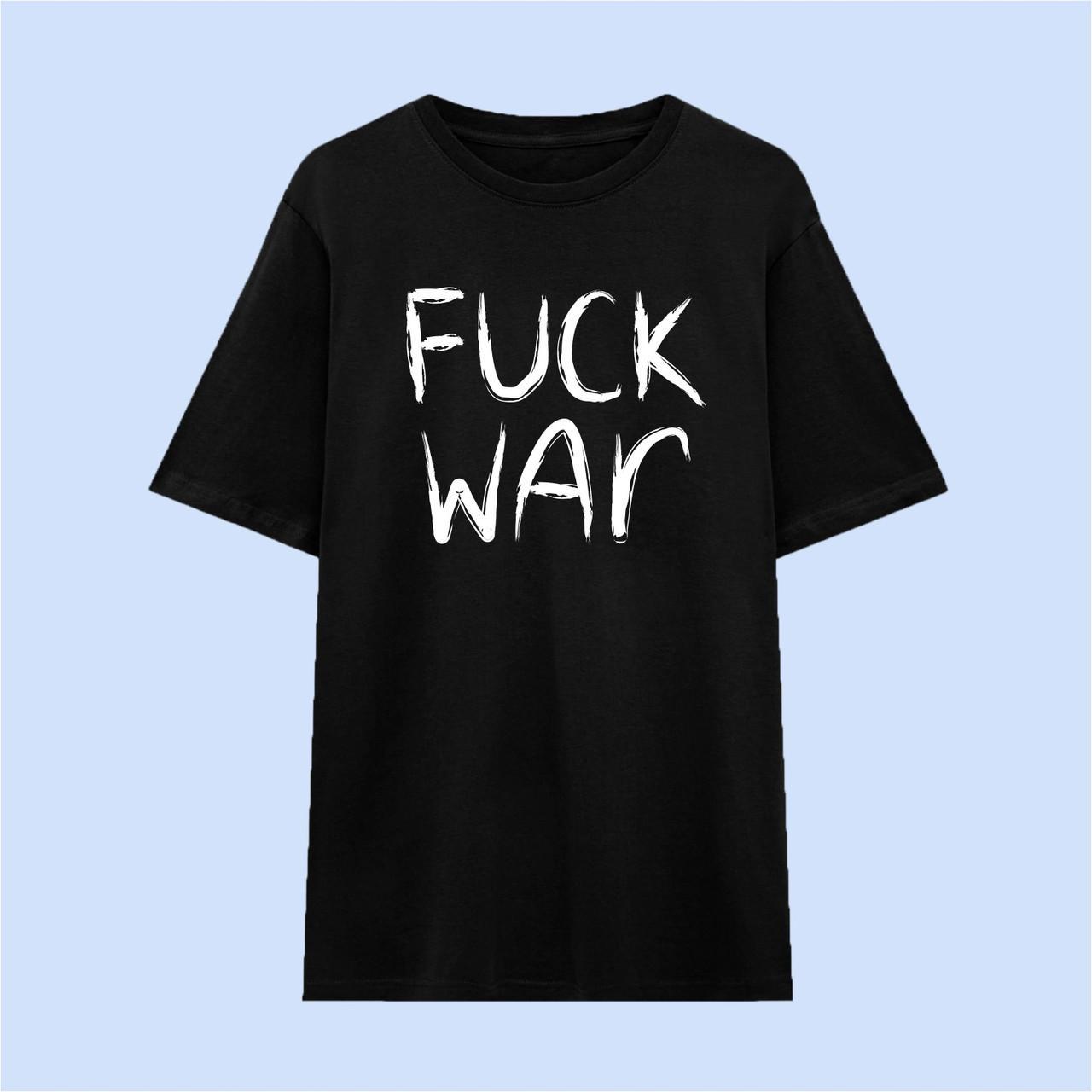 Футболка F*k war Чорний Розмір