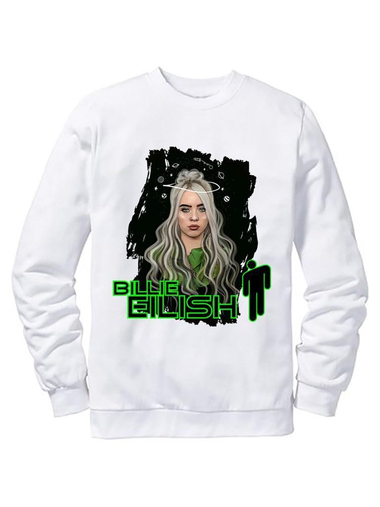 Світшот Біллі Айлиш Billie Eilish Білий Розмір