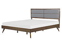 Кровать деревянная 160 х 200 см темный ПУАССИ