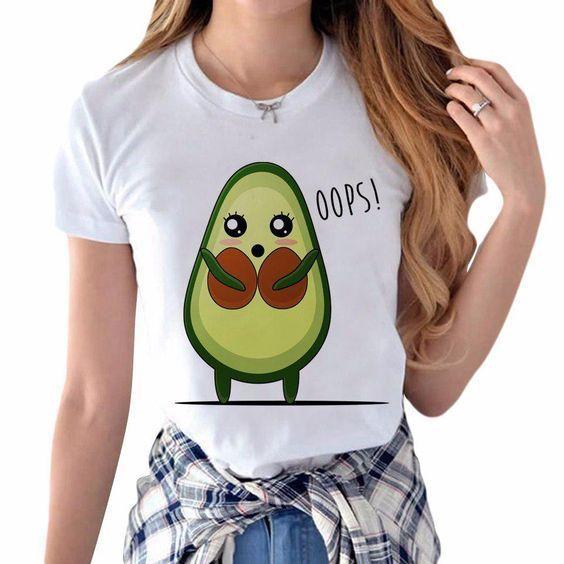 Футболка Авокадо Avocado OOPS Біла Розмір