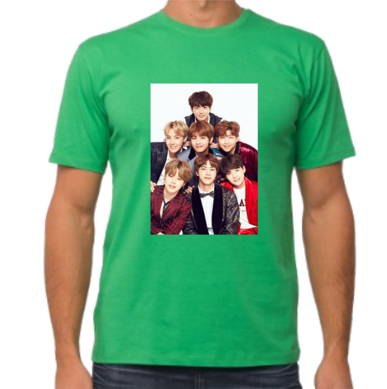 Футболка Bangtan boys БТС BTS Зелена Розмір