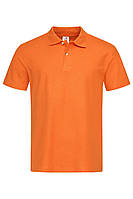 Футболка Поло Оранжевая Печать на футболках оптом и в розницу