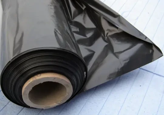 Плівка чорна на метраж 100мкм, 6м ширина, будівельна, для мульчування., фото 1