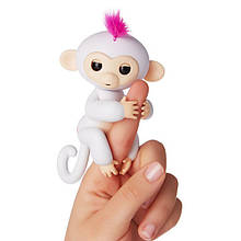 Finger Monkey Інтерактивна іграшка ручна мавпочка на палець Happy Monkey (біла)