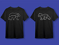 Парные футболки подарок на день влюбленных "медведица созвездие"