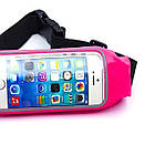 Спортивна сумка для бігу на пояс Touchscreen case Розова / Сума-банка для бігу Рожевий, фото 4