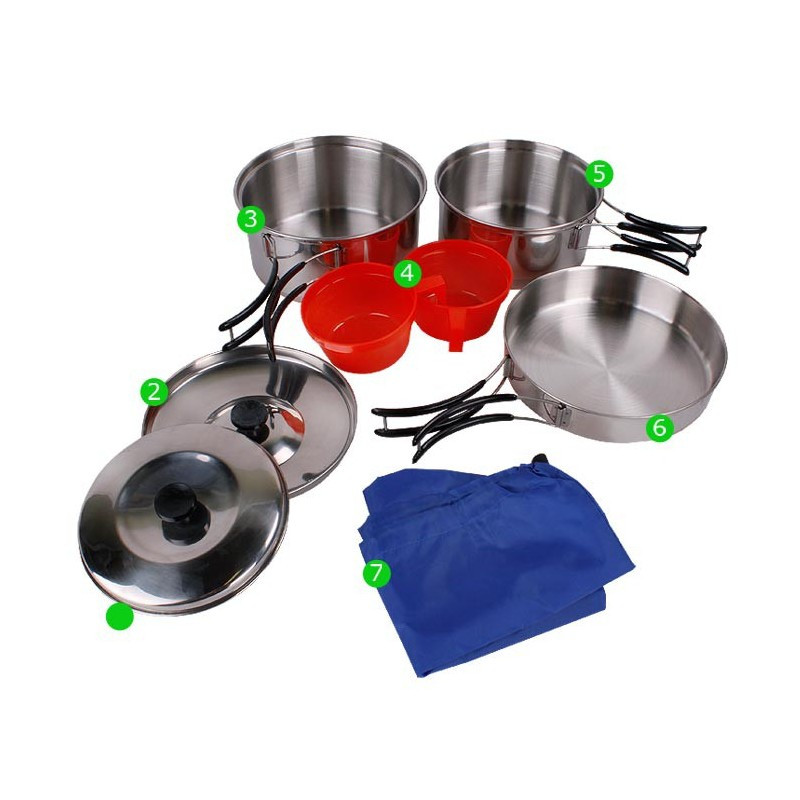 Набор стальной посуды на 2 персоны MIL-TEC 14647000 - фото 9 - id-p1667991568