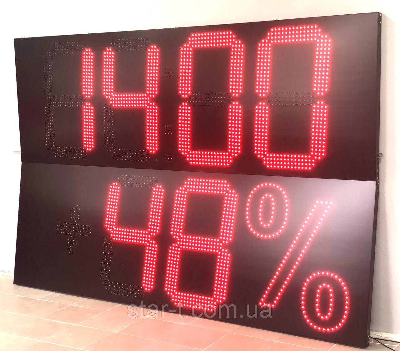 Светодиодное табло с отображением времени-даты, температуры-влажности. 2700х1800мм. - фото 5 - id-p791176738