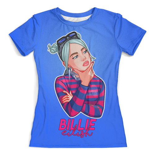 Футболка Біллі Айлиш Billie Eilish Синя Розмір