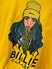Футболка Біллі Айлиш Billie Eilish в шапці Жовта Розмір, фото 2