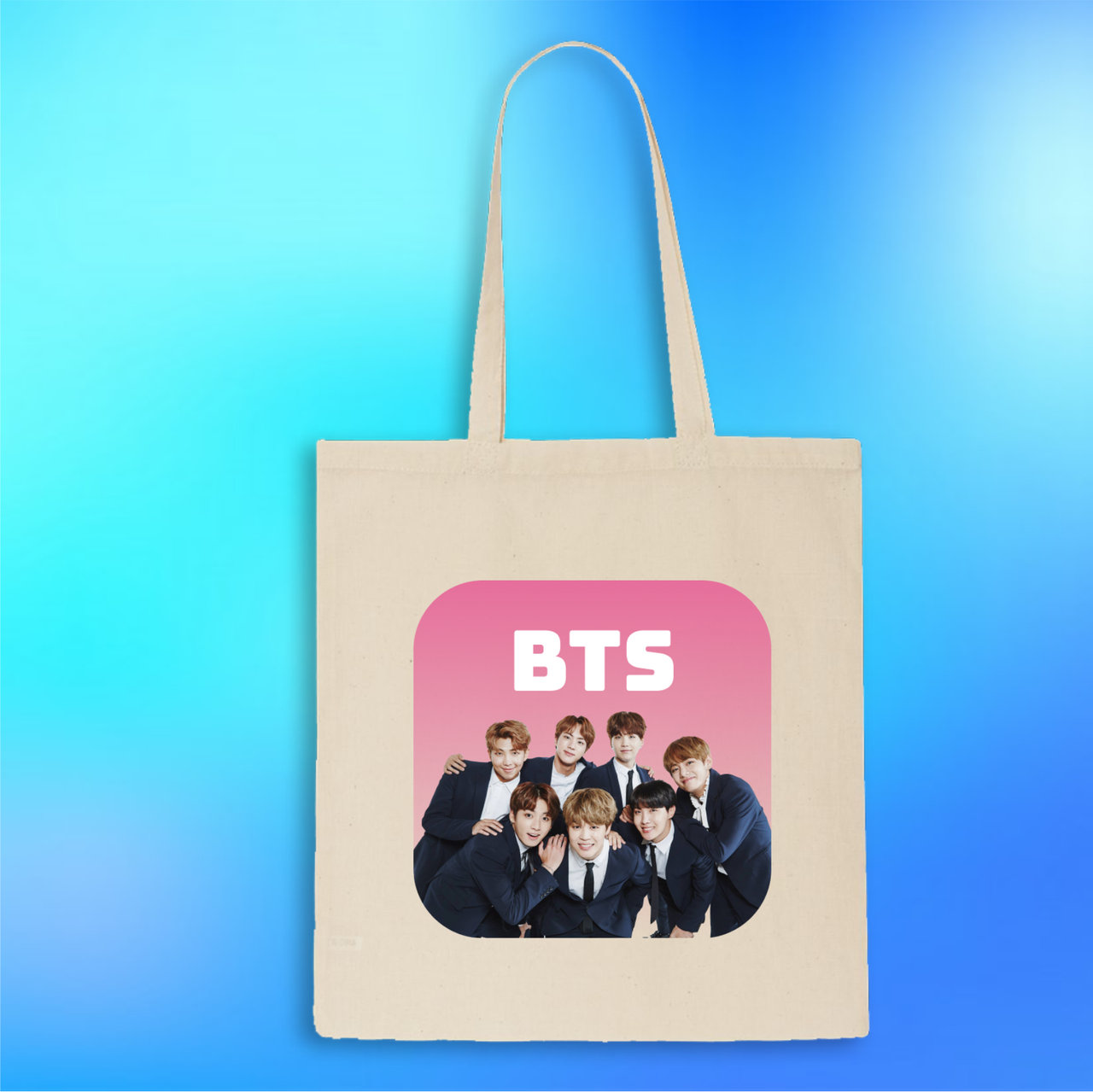 Еко Сумка Шоппер Bangtan boys БТС BTS Бежева