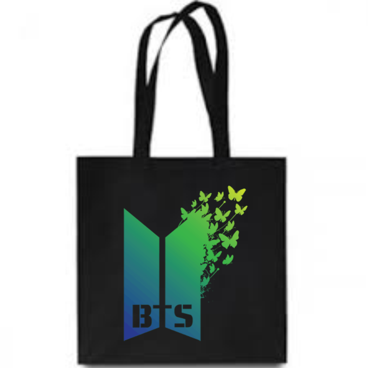 Еко Сумка Шоппер Bangtan boys БТС BTS Значок метелики Чорна