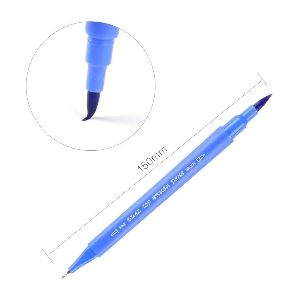 Набор Акварельные маркеры 48 Dual Tip Brush Pens STA + скетч бук 20 листов А4, набор для творчества - фото 2 - id-p1656089885