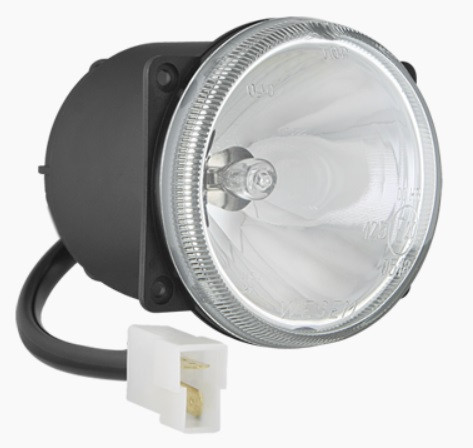 Фара дальнього світла Ø 80мм Wesem HM4.33705 кругла, з прозорим слком, лампою і дротом, фото 1