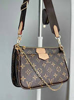 Сумка Louis Vuitton коричневая сумка клатч Луи Витон