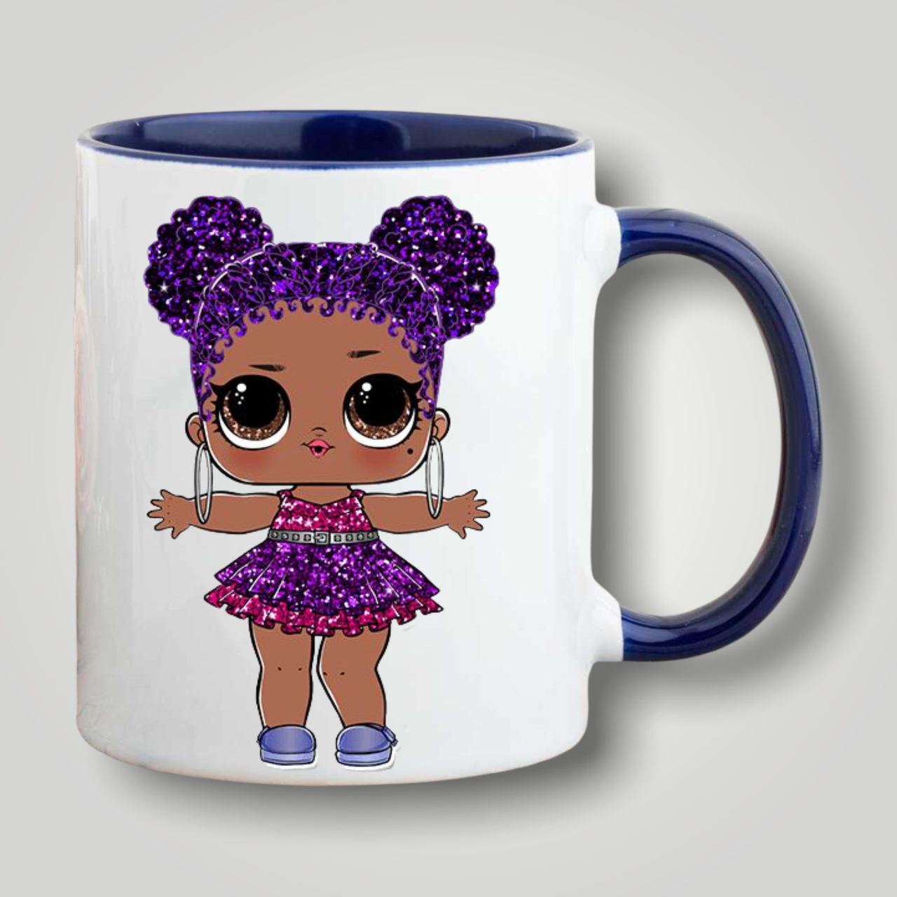 Чашка, кружка з принтом "ЛОЛ" синя, фото 1