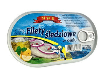 Філе оселедця MK у олії, 170 г, Польща, ж/б, з вітаміном Омега 3, фото 1