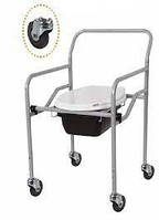 Крісло з санітарним оснащенням, з коліщатками, регульоване Heaco KT-771