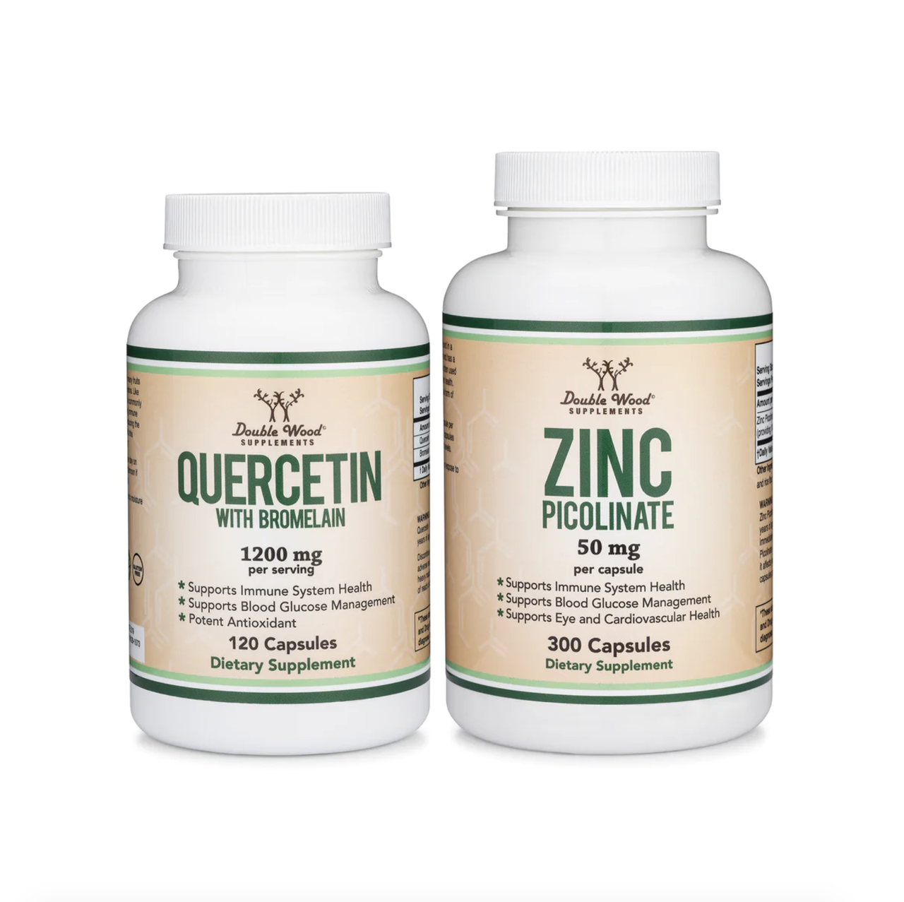 Double Wood Combo Quercetin + Zinc / Кверцетин з бромелайном + Цинк піколінат